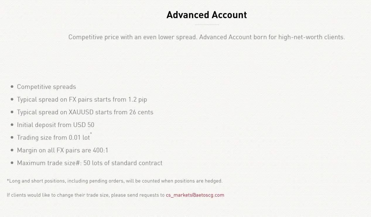 Advanced Account Advanced Account