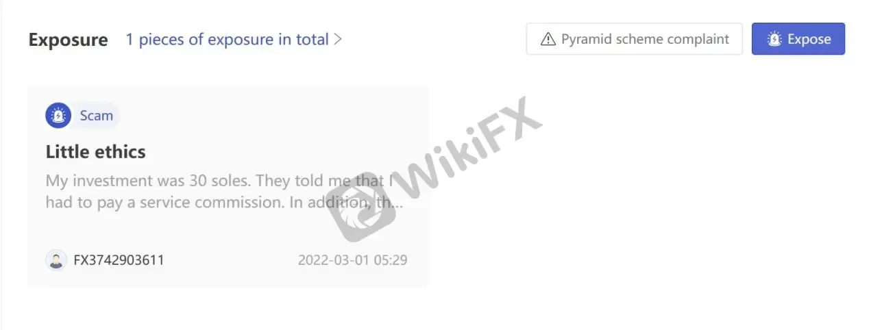 User Exposure on WikiFX User Exposure on WikiFX