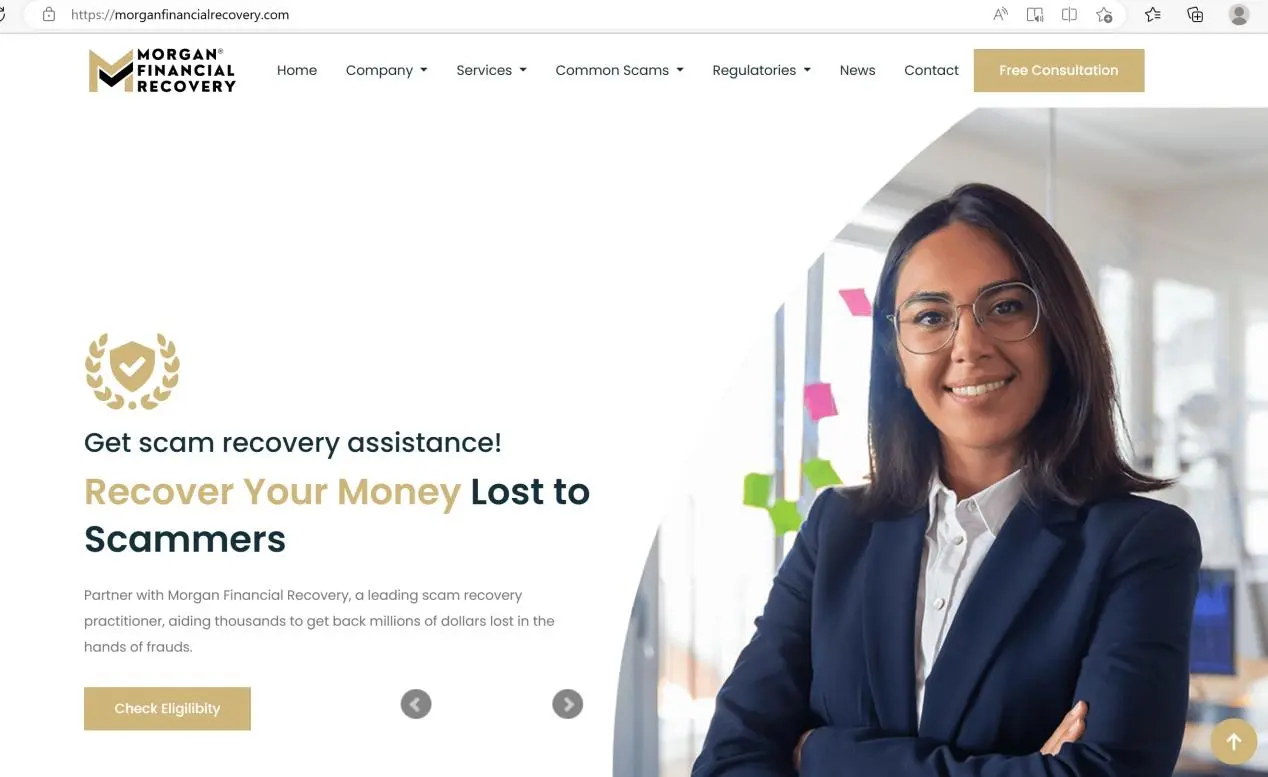 Morgan Financial Recovery's home page