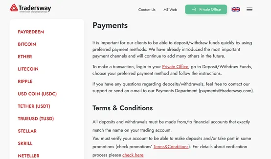 deposits and withdrawals 