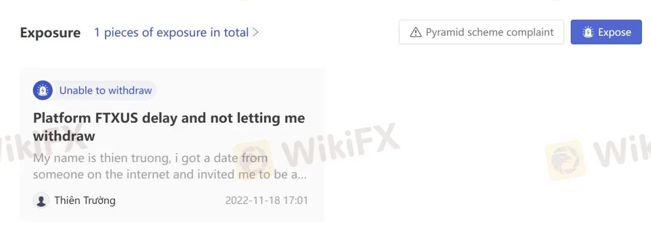 User Exposure on WikiFX User Exposure on WikiFX