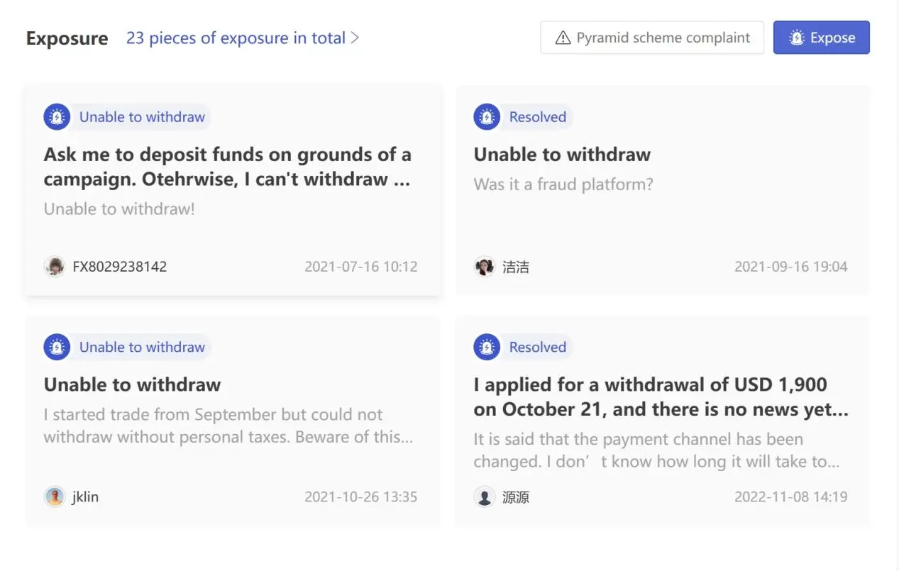 User Exposure on WikiFX User Exposure on WikiFX