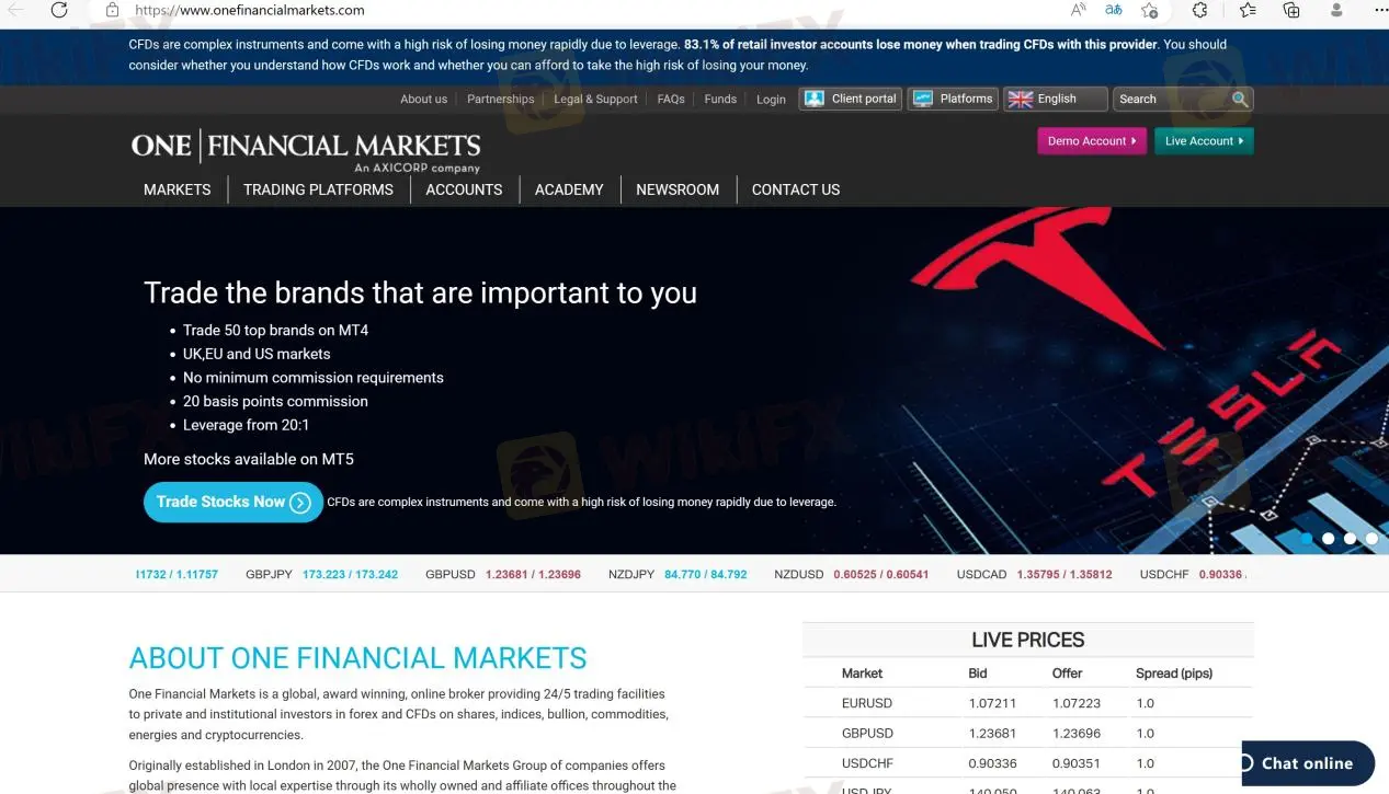One Financial Markets