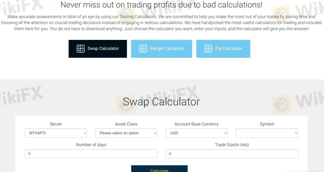 trading calculators