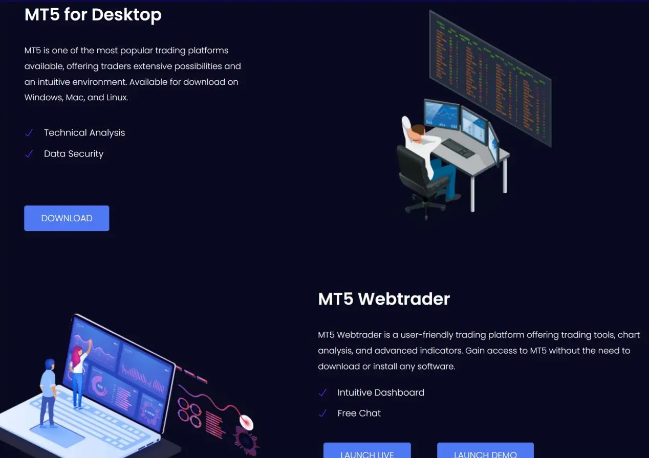 MT5 for deskop & Webtrader MT5 for deskop & Webtrader