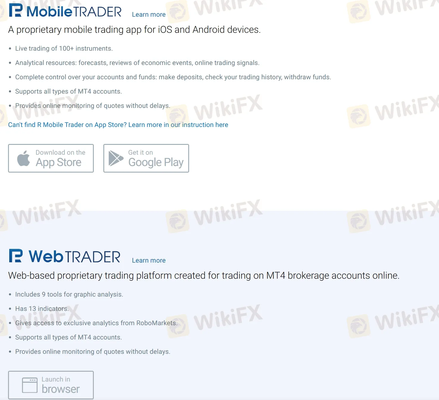R MobileTrader & R WebTrader