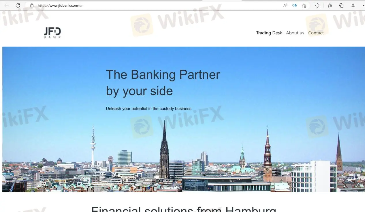 JFD Bank's home page