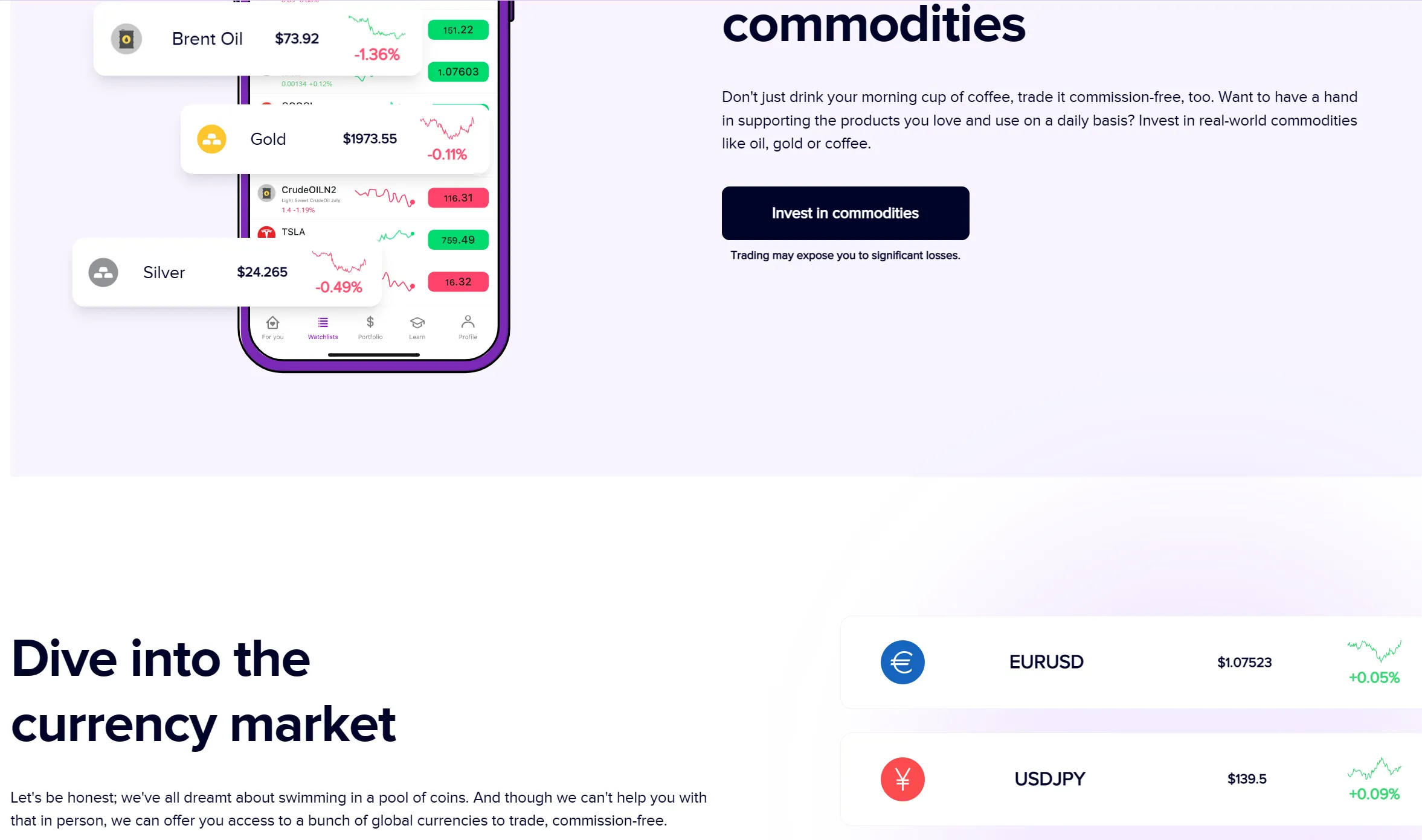 commodities & currencies