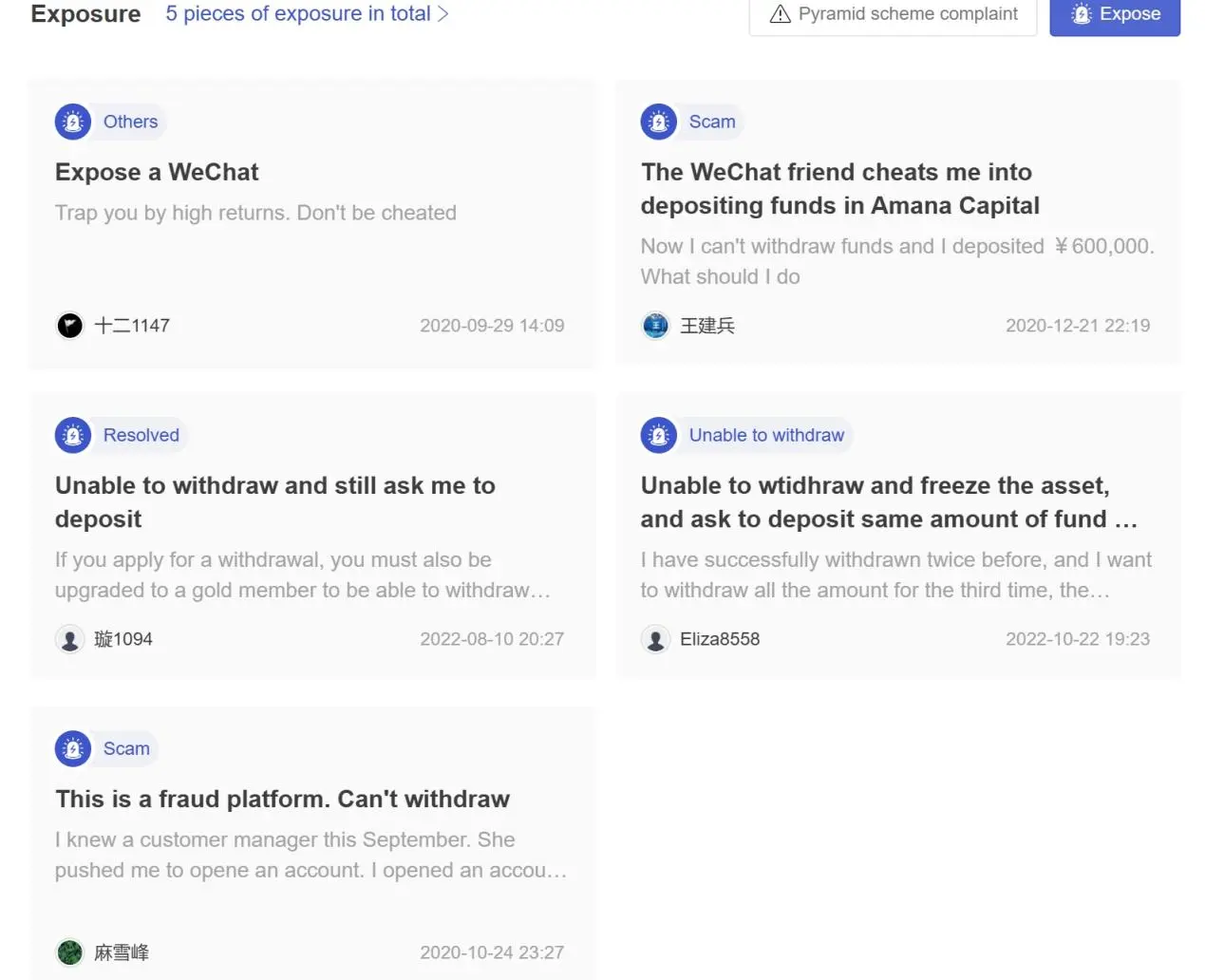 User Exposure on WikiFX