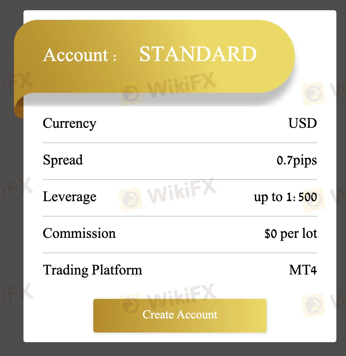 Standard account Standard account