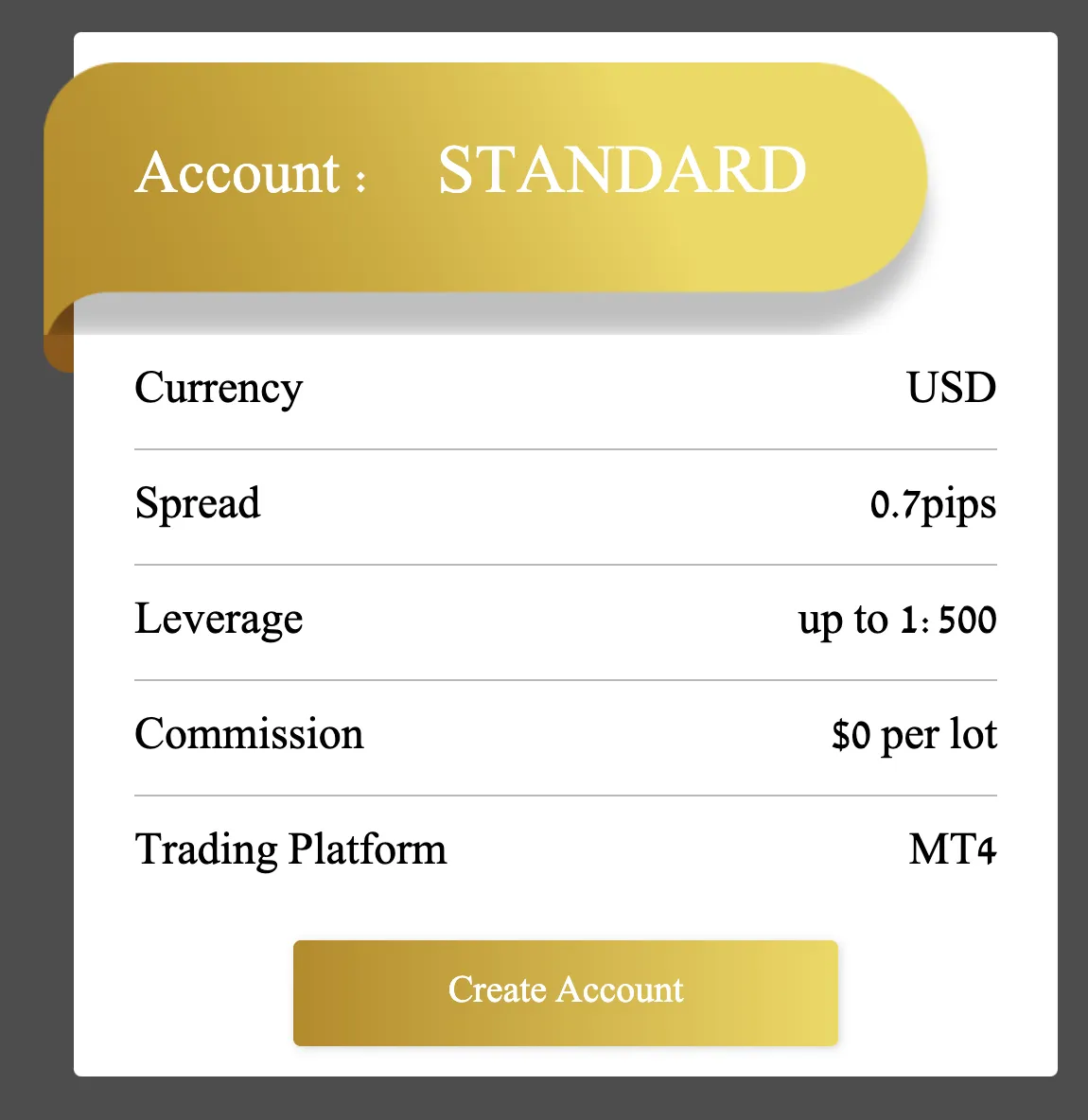 Standard account Standard account