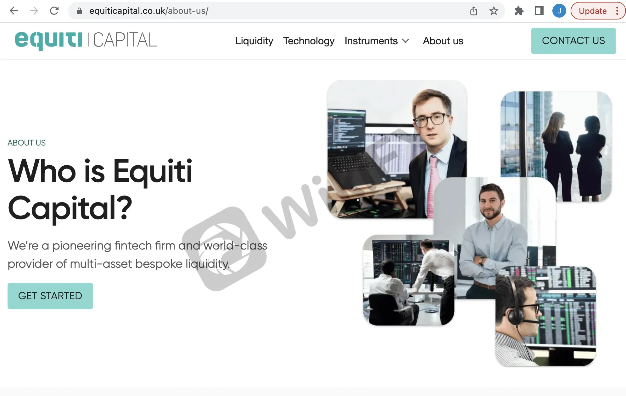 Equiti Capital's home page