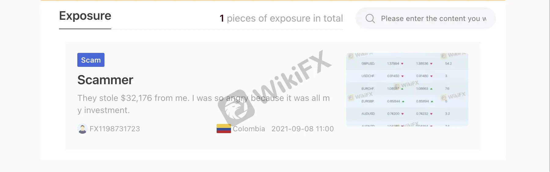 User Exposure on WikiFX