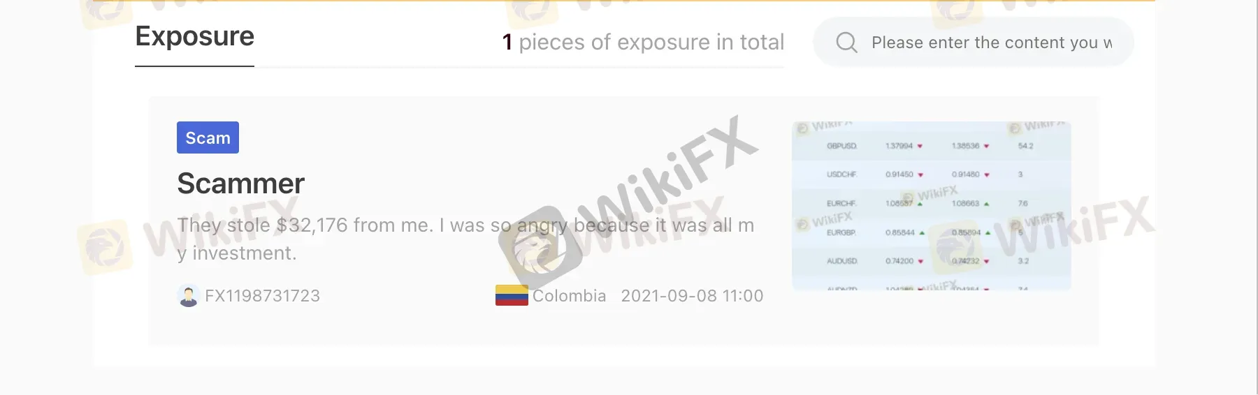 User Exposure on WikiFX User Exposure on WikiFX