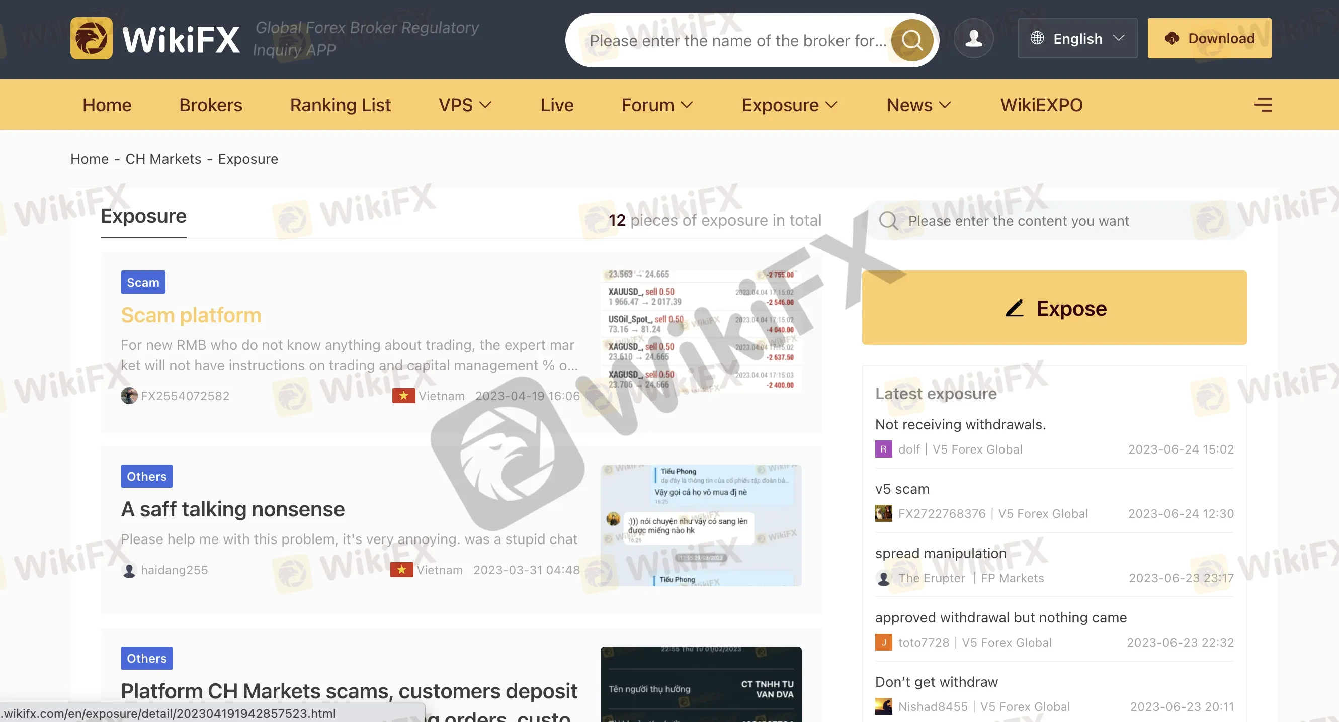 User Exposure on WikiFX