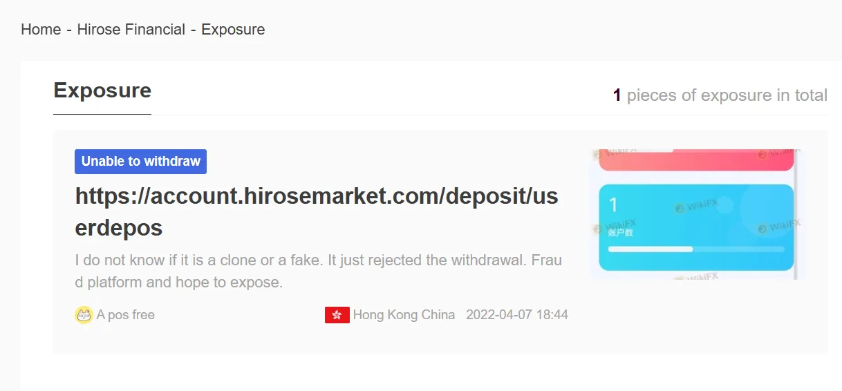 User Exposure on WikiFX