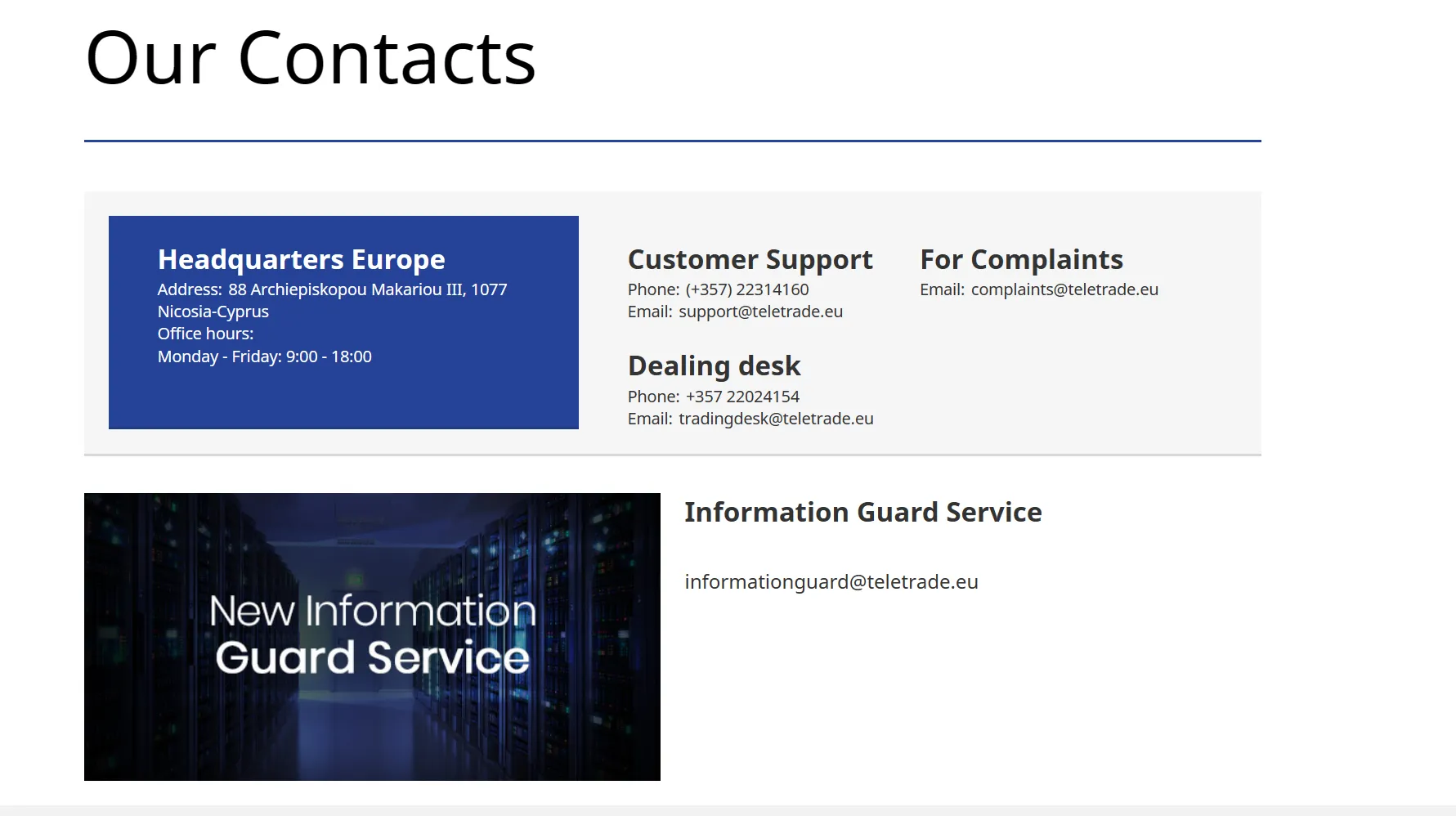 Customer Service