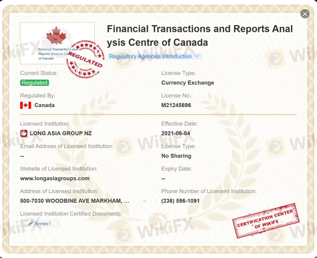 FINTRAC license