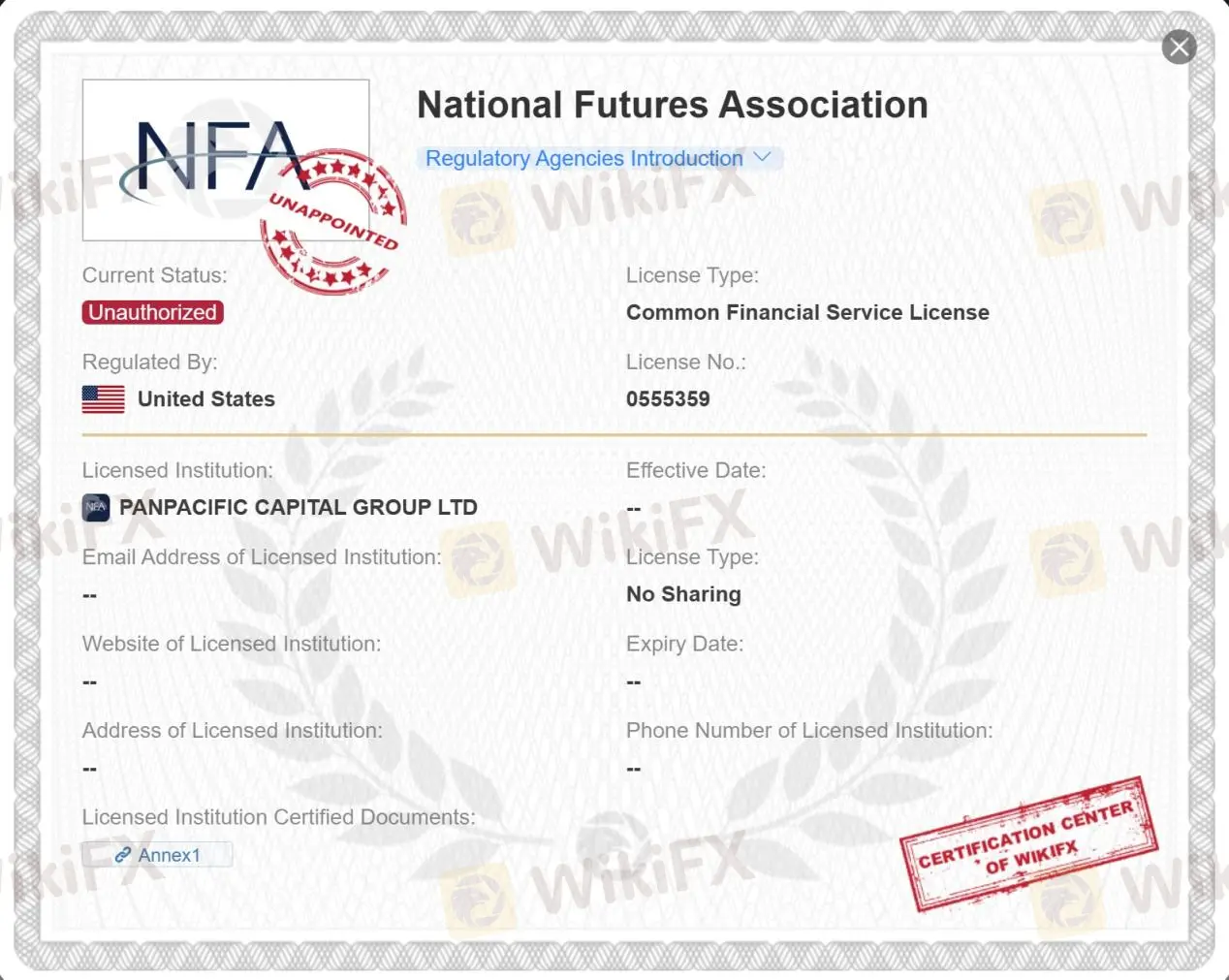 NFA license NFA license