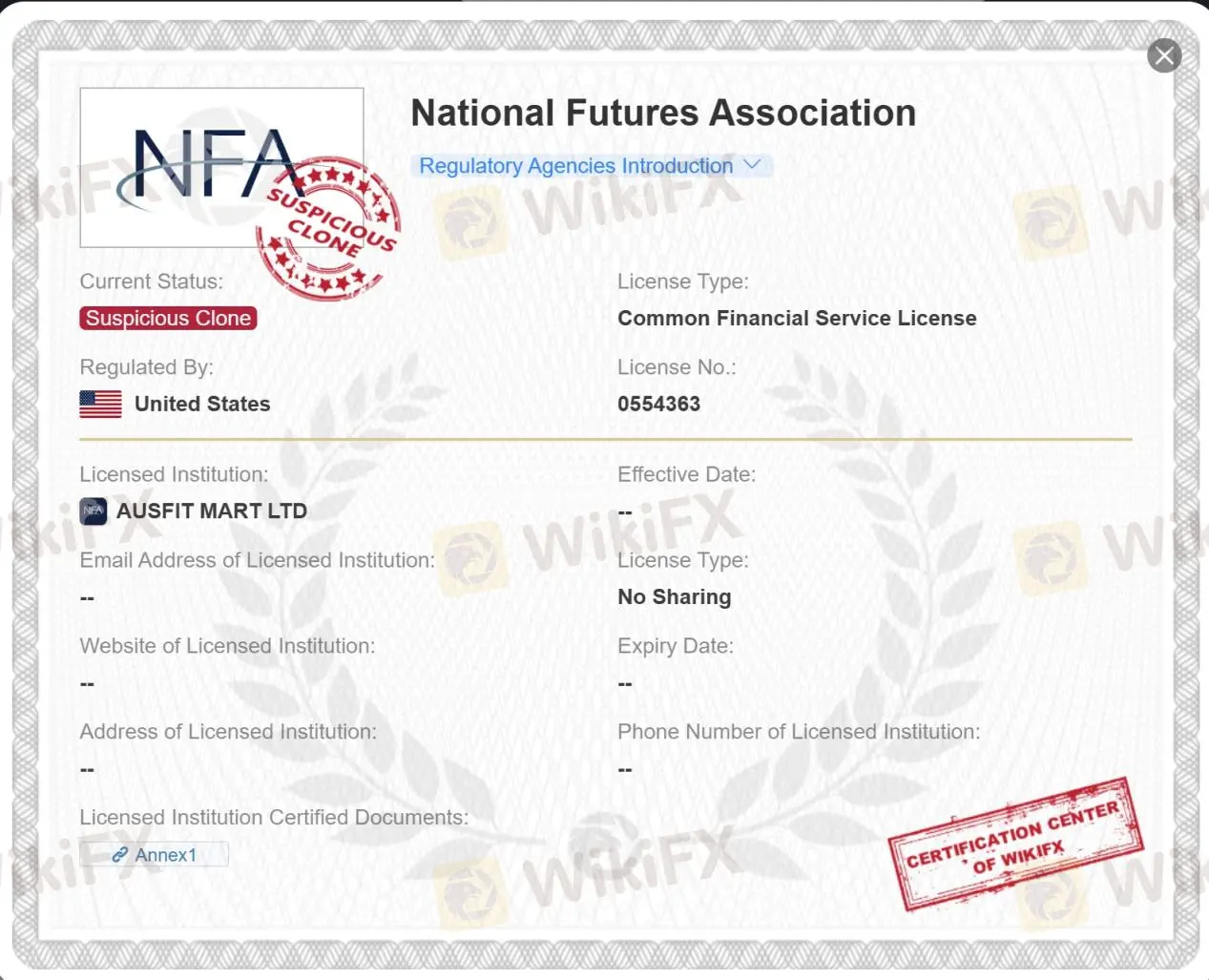 NFA license NFA license