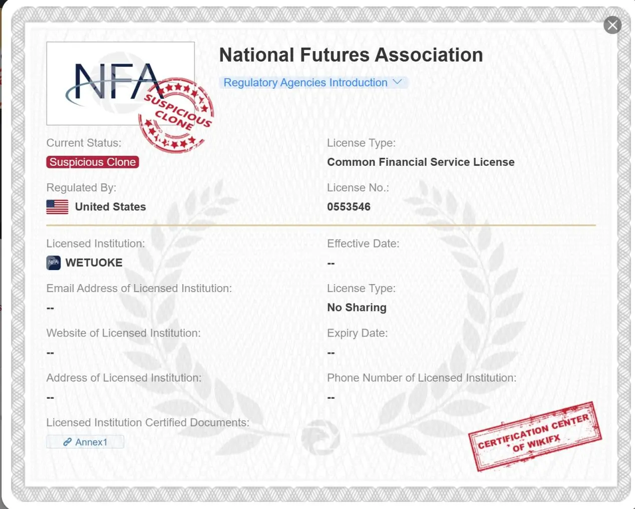 NFA license NFA license