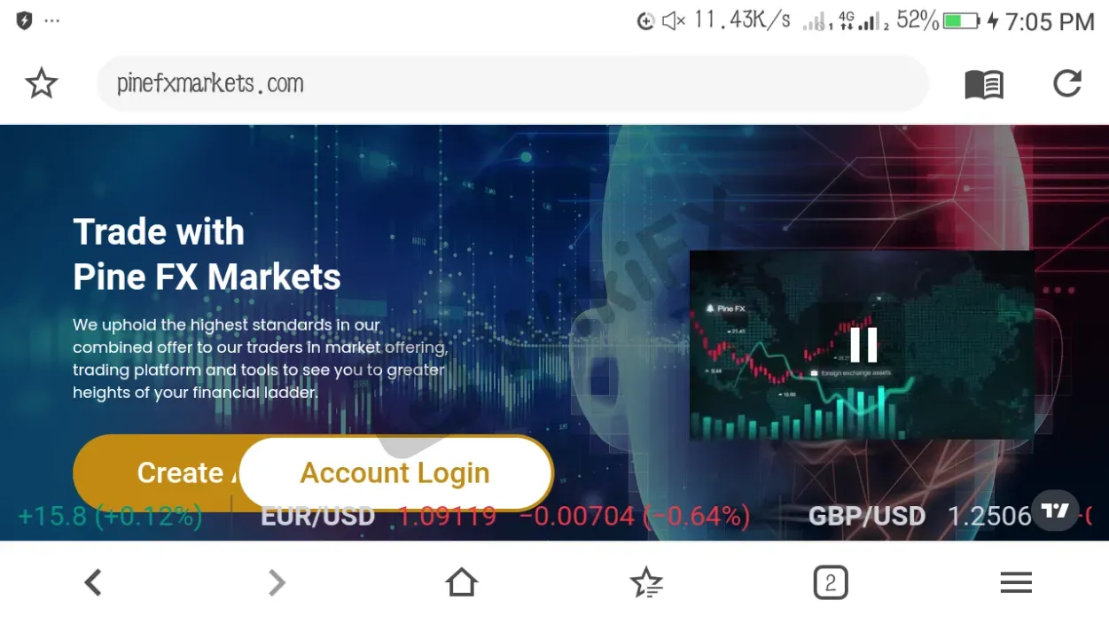 PINE FX MARKETS' home page PINE FX MARKETS' home page