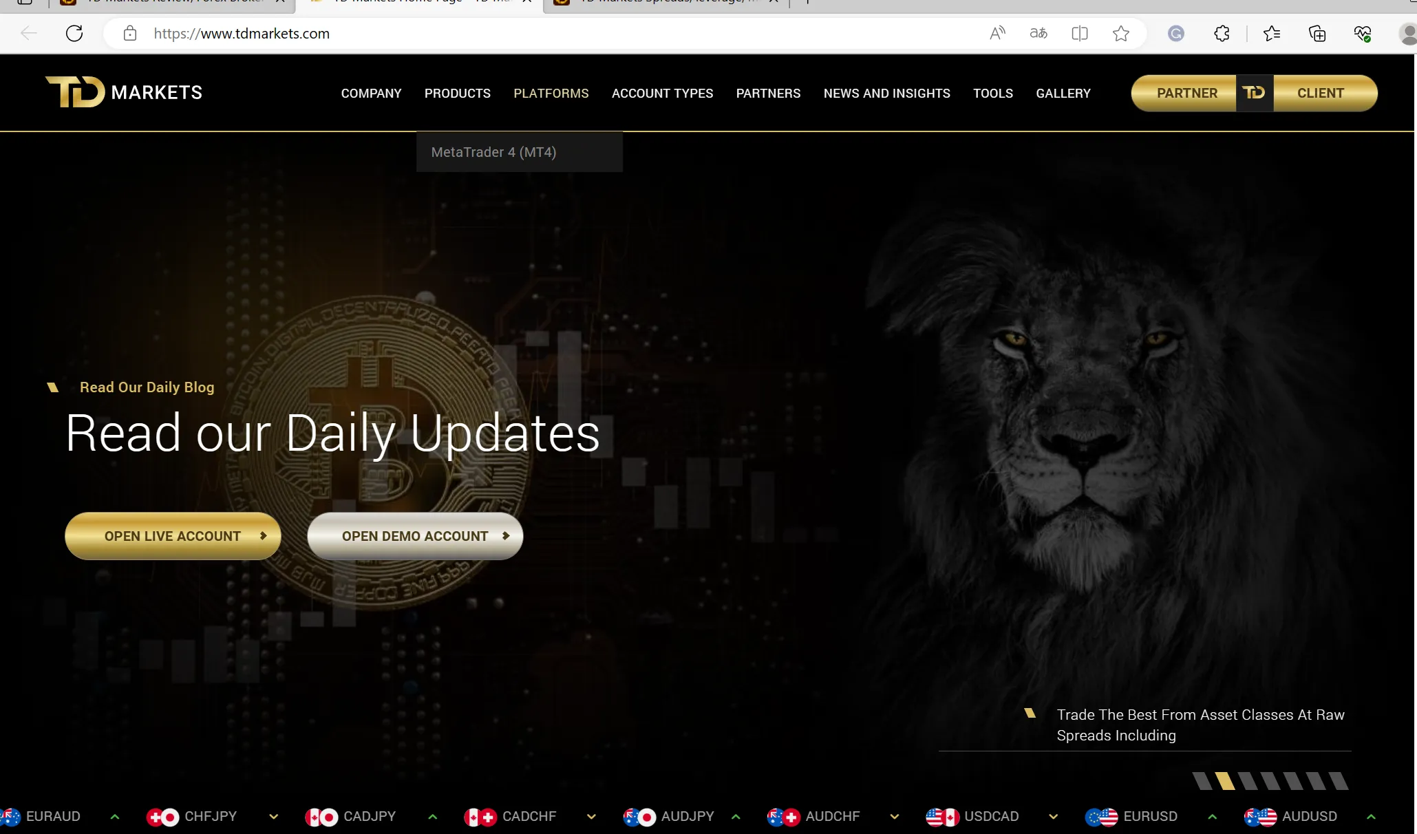TD Markets home page TD Markets home page