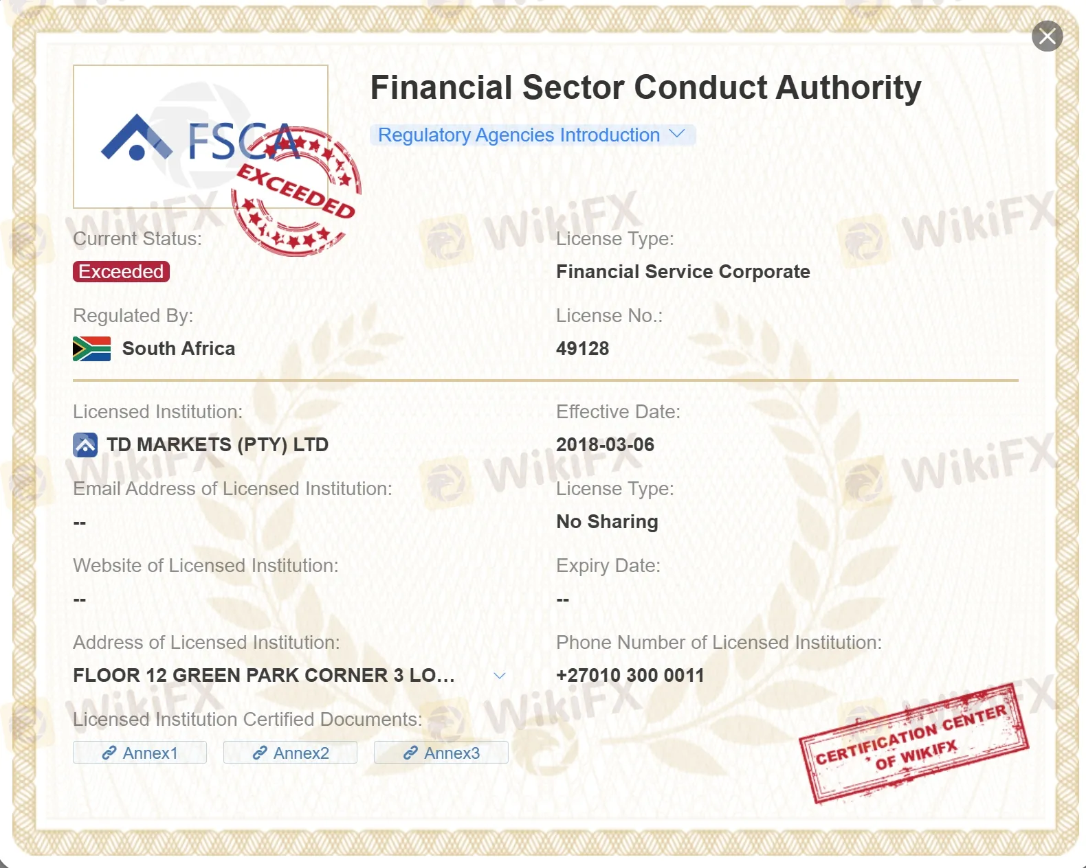 FSCA license
