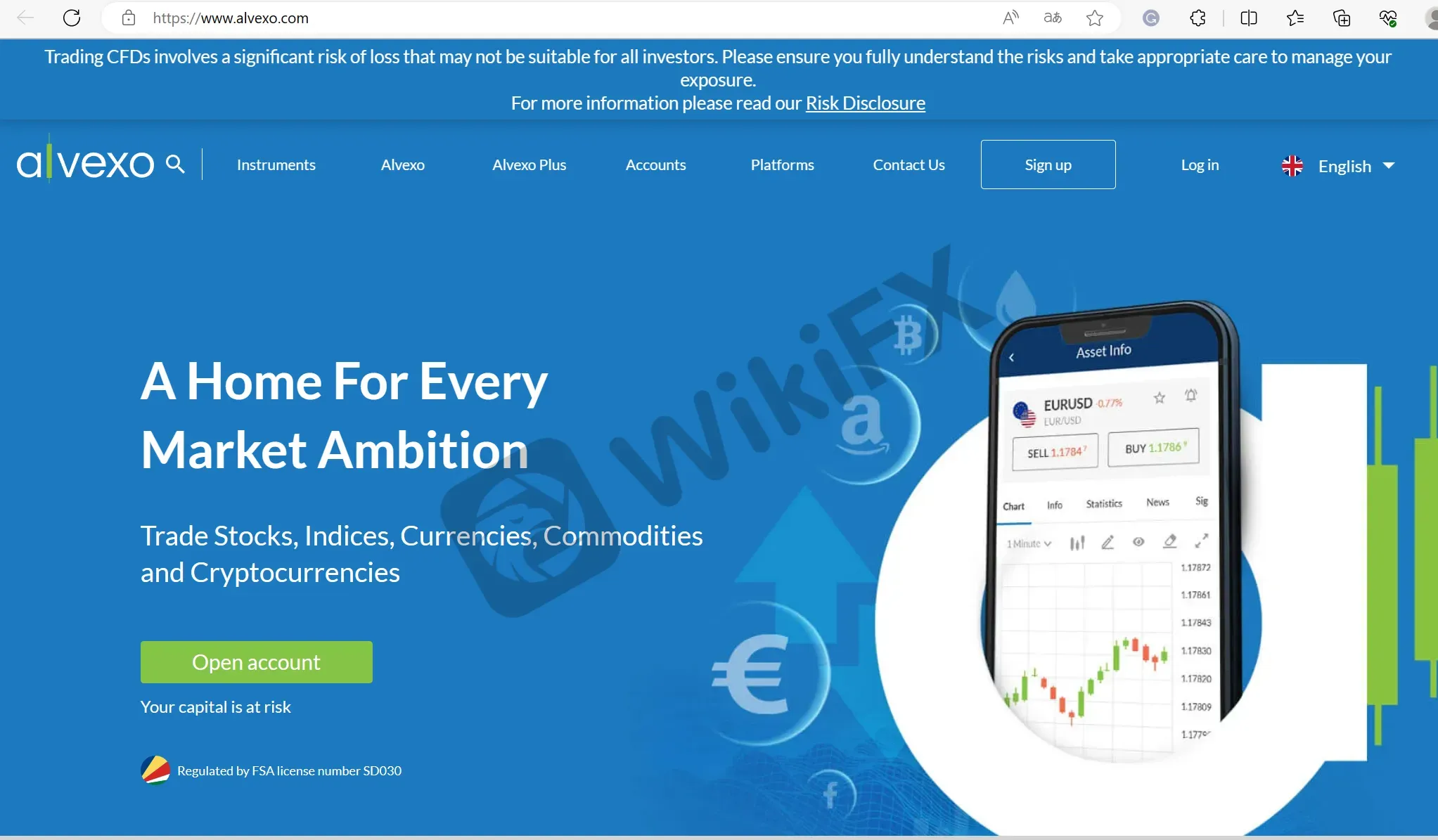 Alvexo's home page