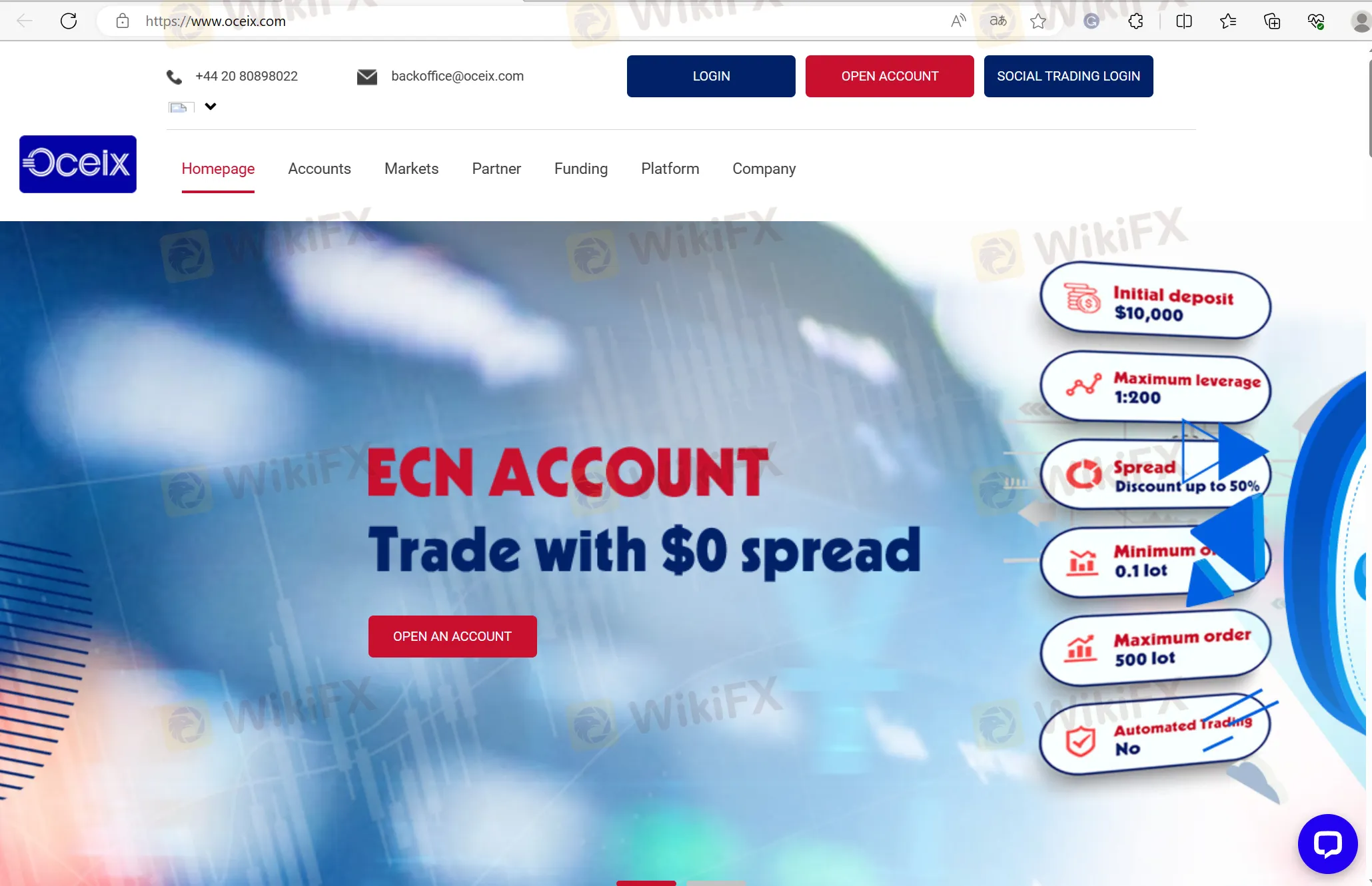 OCEIX's home page