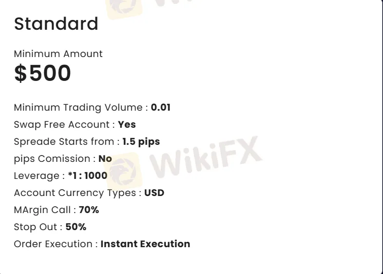 Standard account Standard account