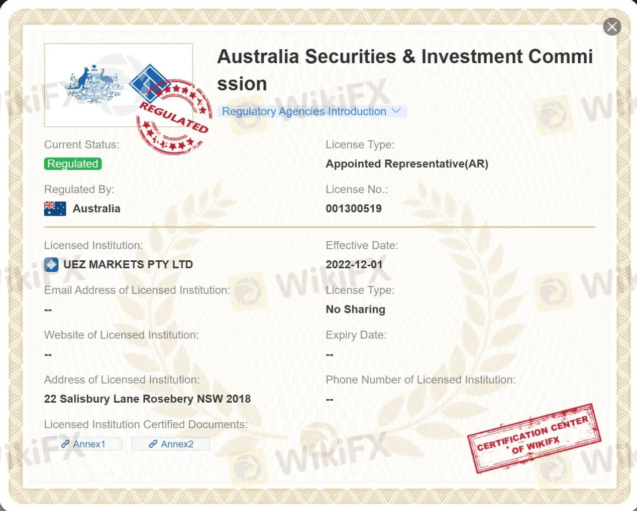 ASIC license