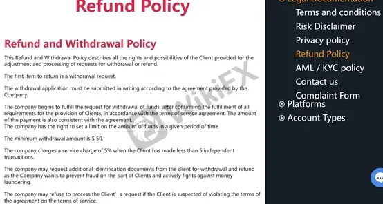 Refund and withdrawal policy Refund and withdrawal policy