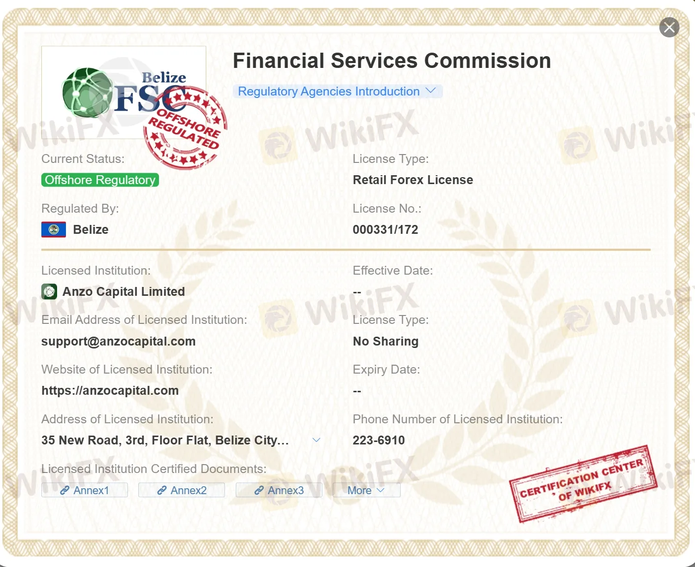 FSC license
