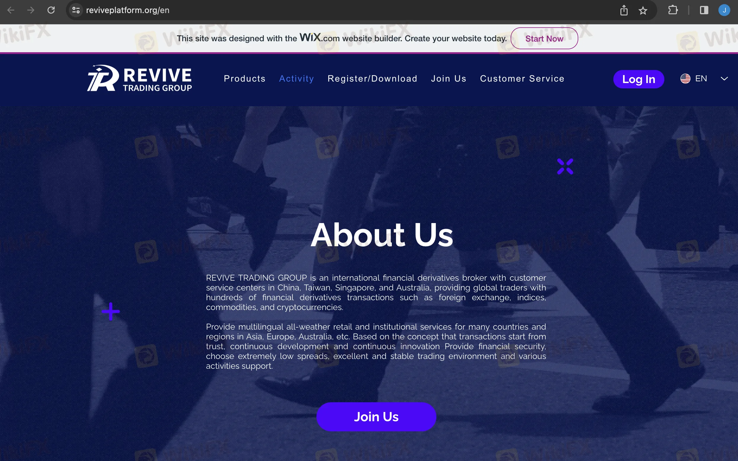 REVIVE TRADING GROUP's home page