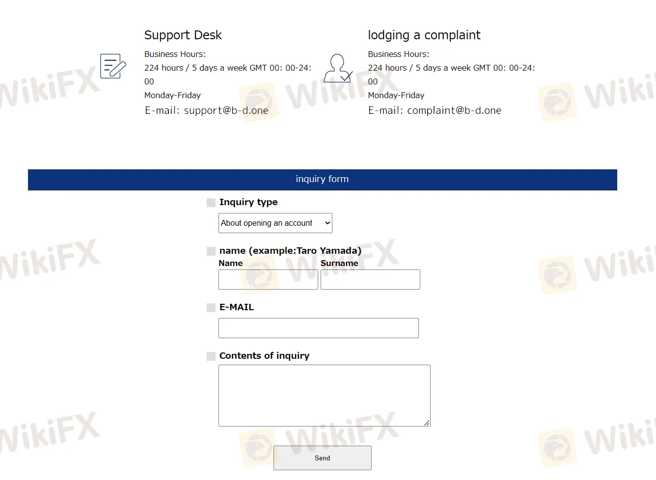 contact details