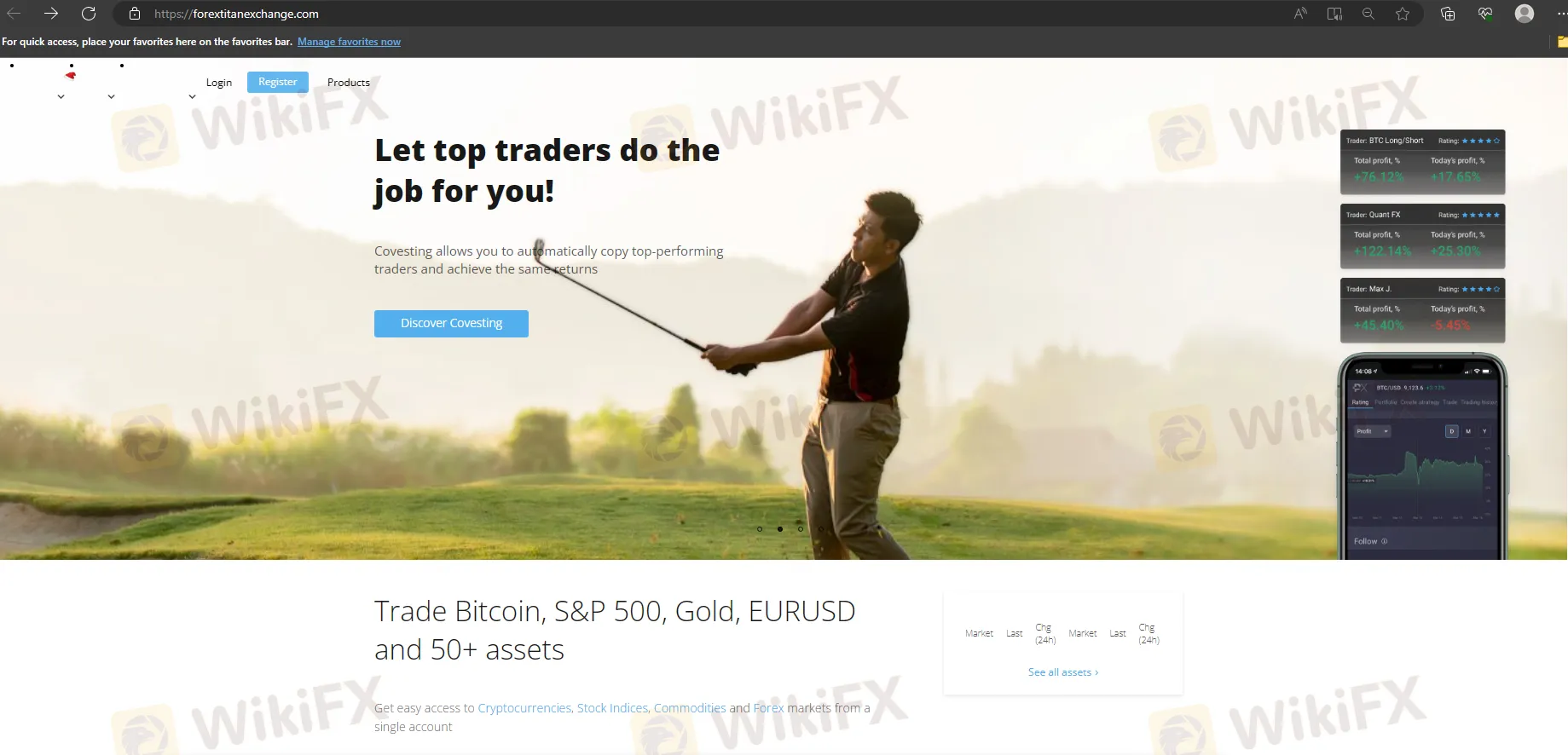 Forex Titan Exchange's home page Forex Titan Exchange's home page