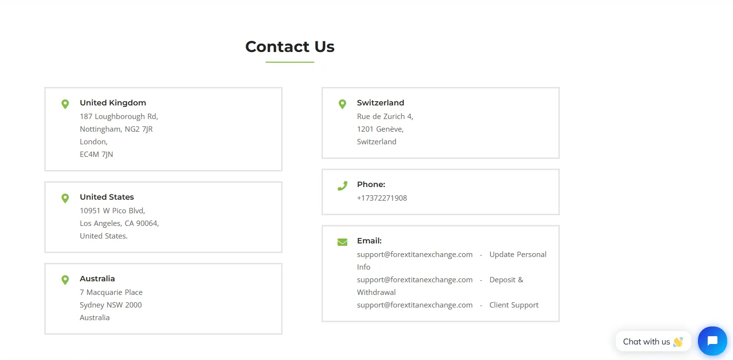 contact details