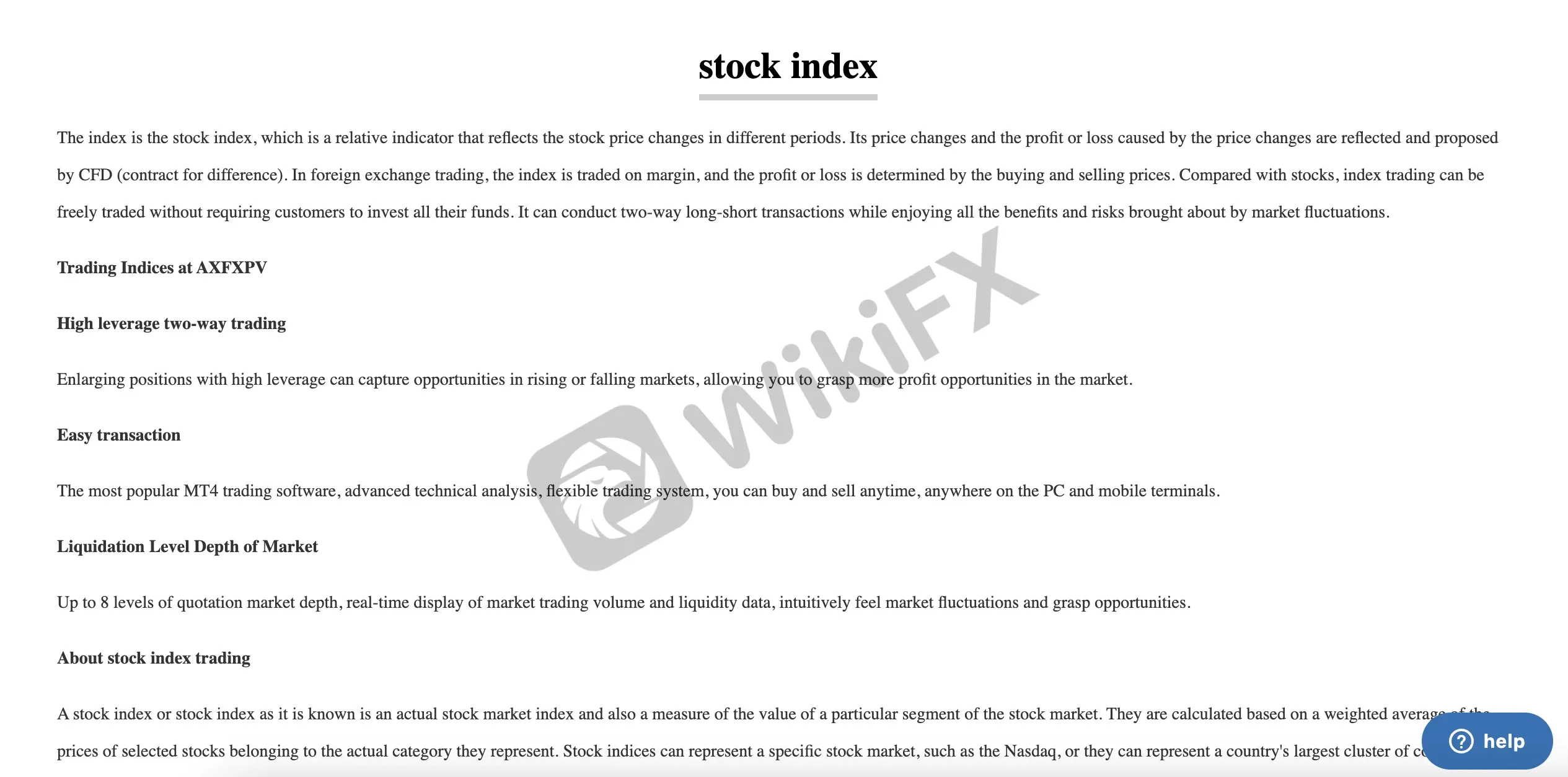 stock indices stock indices