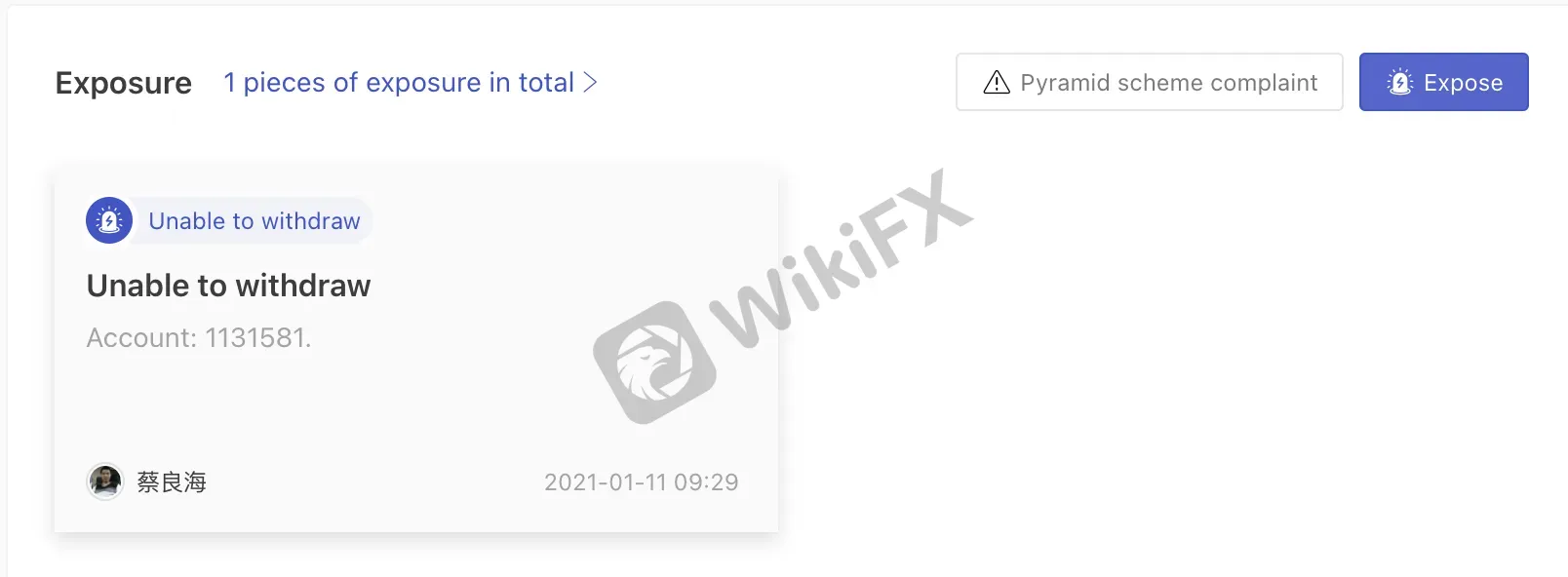User Exposure on WikiFX
