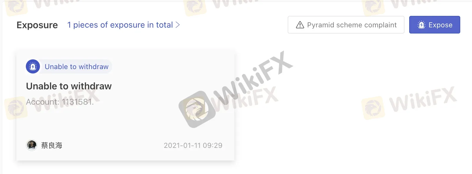 User Exposure on WikiFX