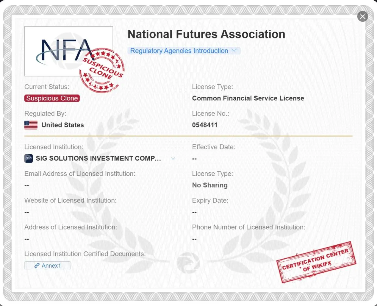 NFA license NFA license