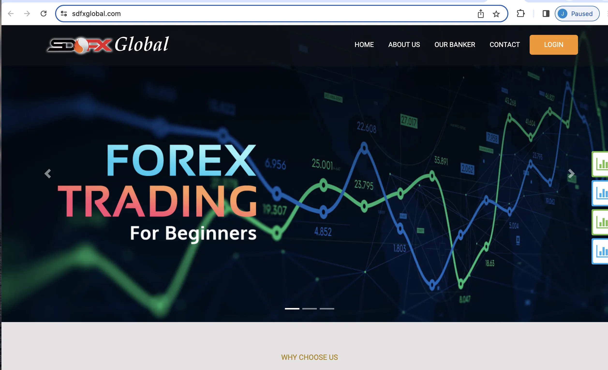 SDFX Global's home page SDFX Global's home page