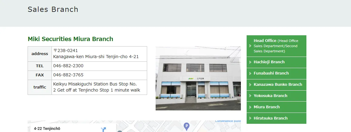contact details of Miki Securities Miura Branch contact details of Miki Securities Miura Branch