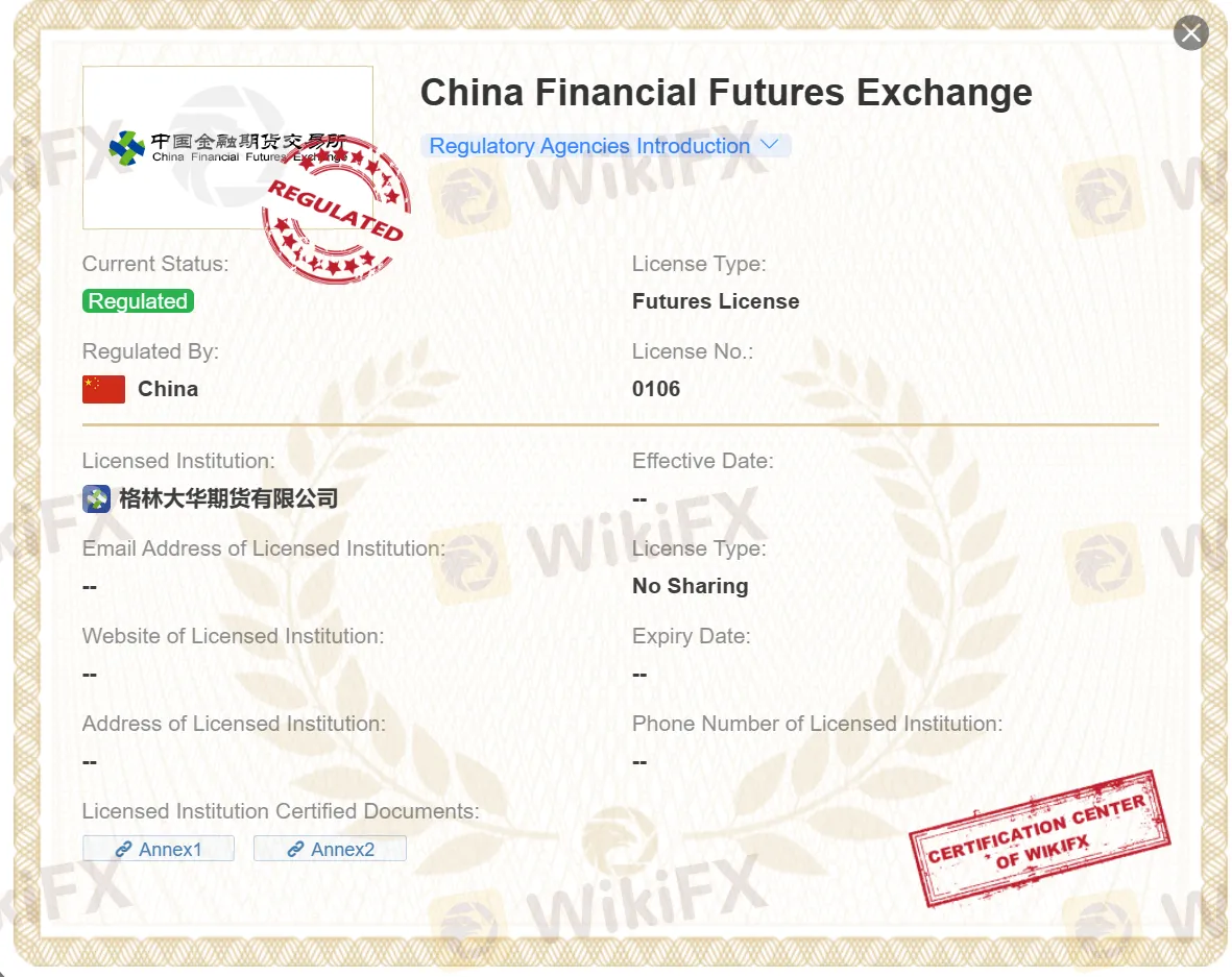 CFFEX license