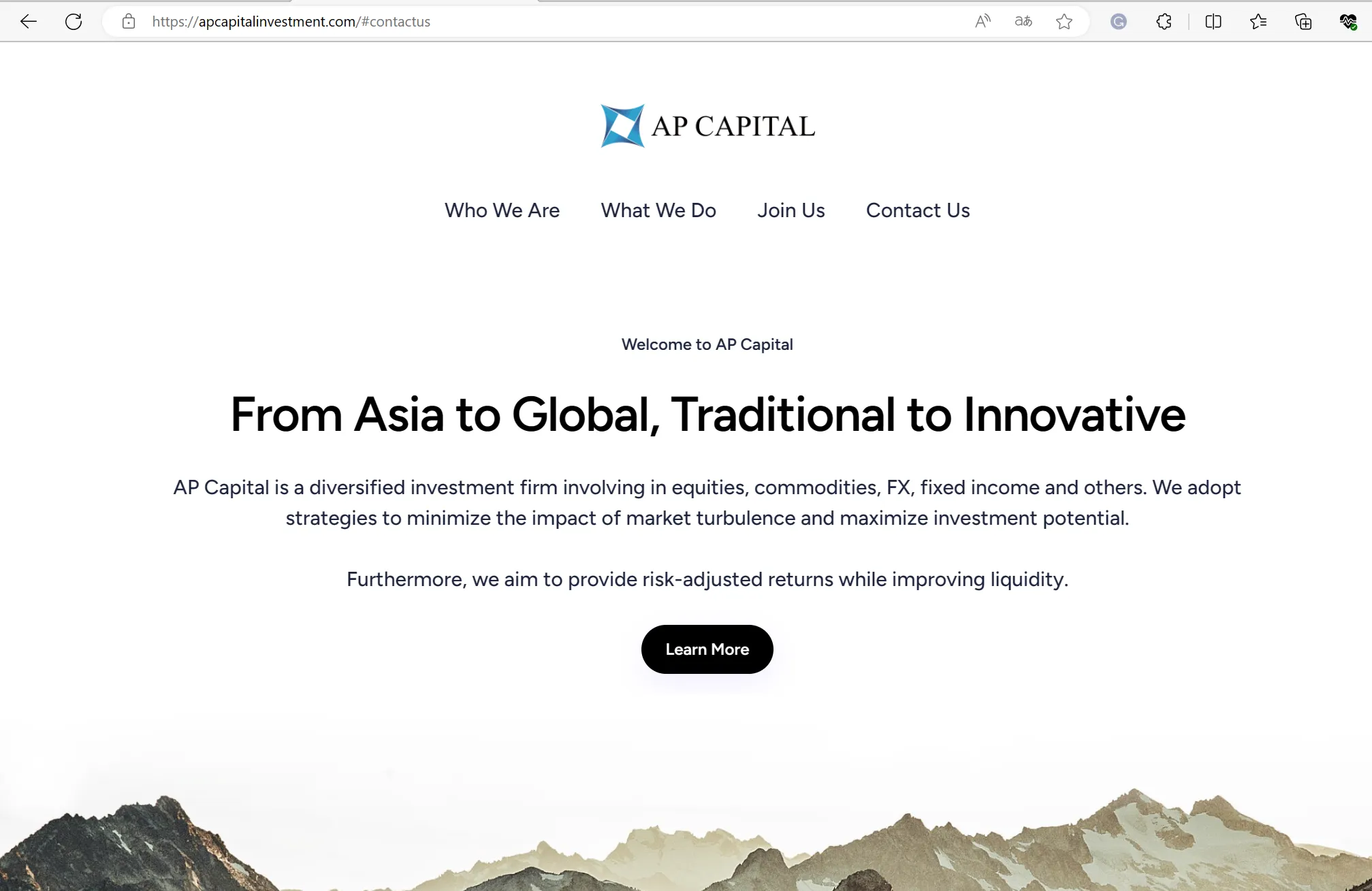 AP CAPITAL's home page