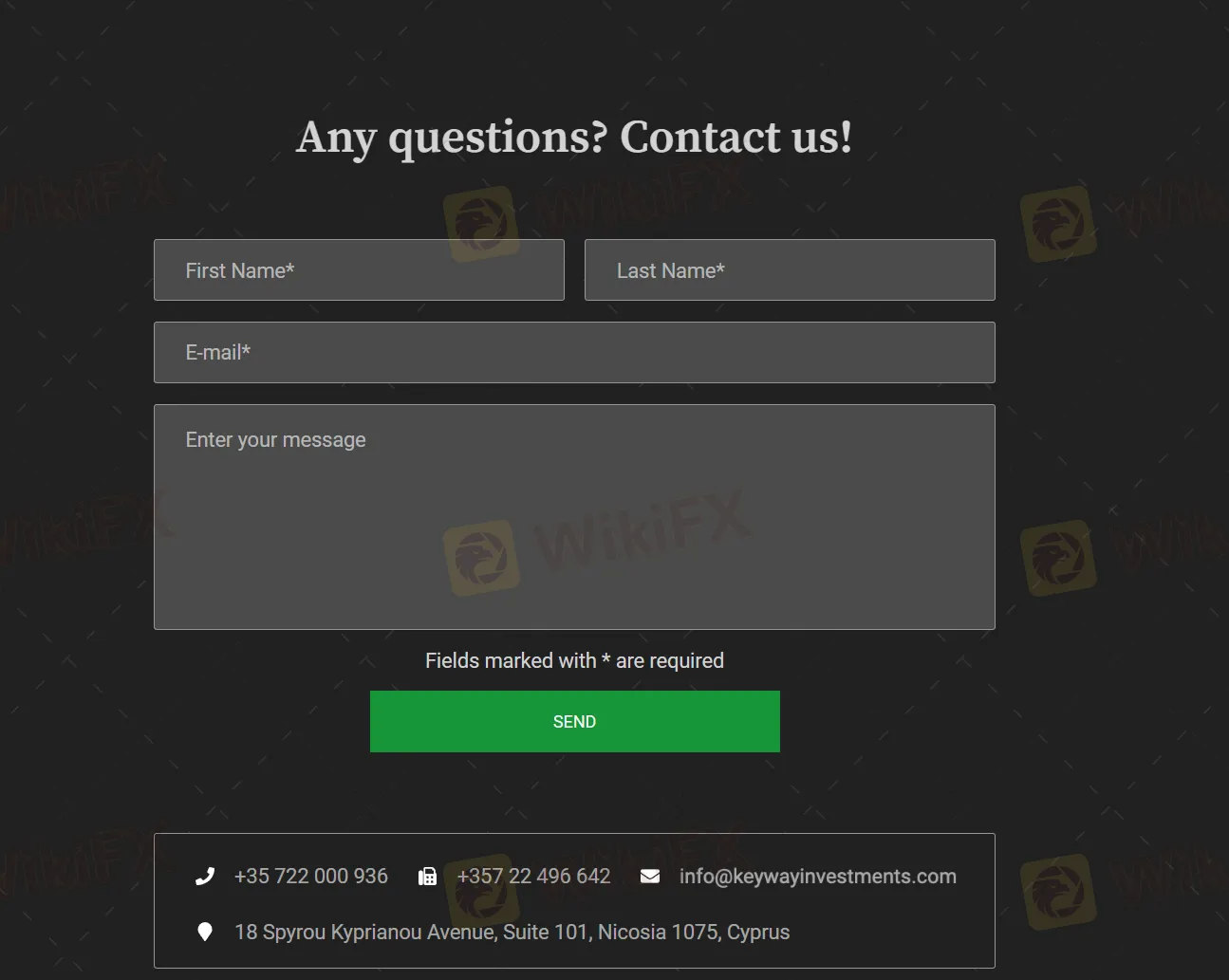 contact details