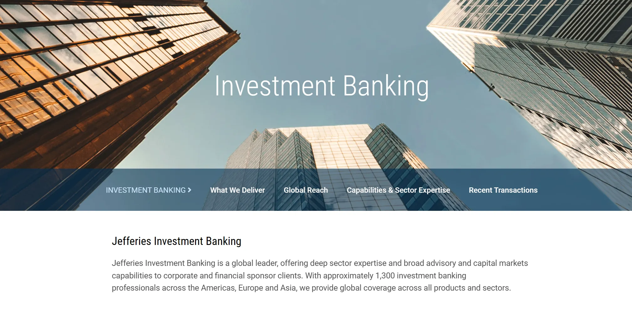 Investment banking Investment banking