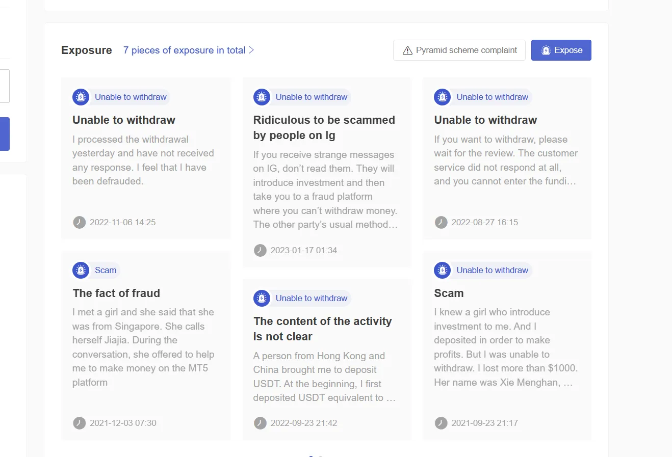 User Exposure on WikiFX