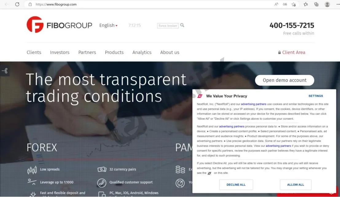 home page